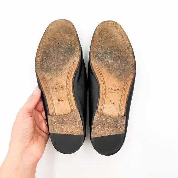 Gucci Horsebit Brixton Loafers Collapsable Heel Black Leather US Men’s 9 - Picture 12 of 14